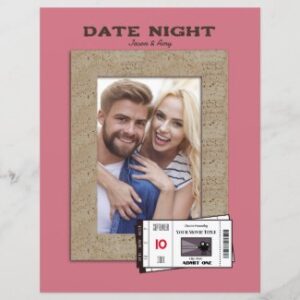 Customizable date night premade scrapbook page